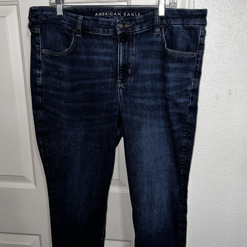 American Eagle Women Curvy Jegging Jeans Size 20 Blue Denim 27" Inseam 47-6 - Picture 2 of 6
