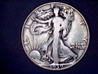 1939-D  Liberty Walking Half,  Circulated Ave, .3617 Oz Silver (US-8828)