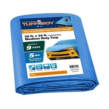20x30 Waterproof Tarp   5 MIL Heavy-Duty Poly Tarp Cover   20 X 30 Blue-5 Mil