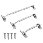 6 Pcs  Stainless Steel Cabin Hooks Heavy Duty Latch Locks Window Latches