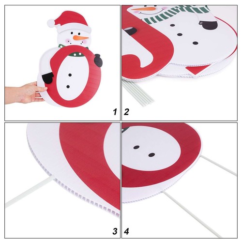 Decoración de letrero de patio de alegría de Navidad, muñeco de nieve alegría Navidad decoración de vacaciones al aire libre - Imagen 9 de 11