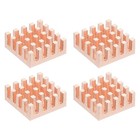 4 Pcs Copper Heatsink 13x13x5mm, Heat Sink Cooler Radiator for Raspberry Pi