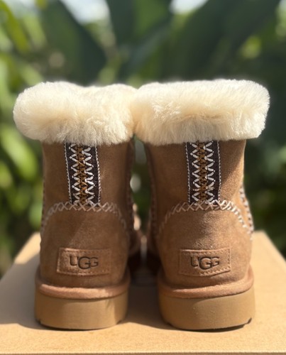 Größe 7 – UGG Classic Mini Alpine Damen-Schnürstiefel aus Leder 1158251-CHE - Bild 5 von 6