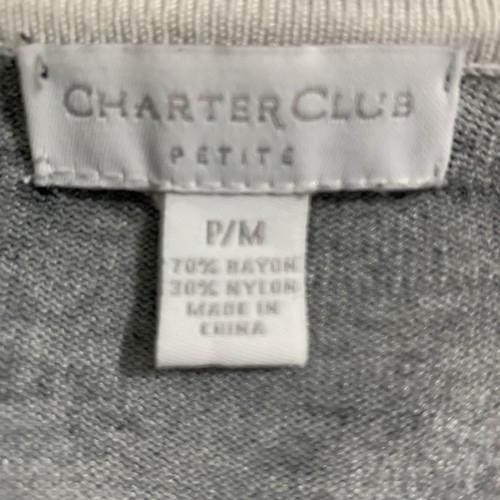 Charter Club Strickjacke Pullover geblümt schwarz-weiß Knöpfe PETITE SMALL - Bild 6 von 7