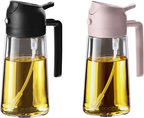 2-in-1 Öl Spray Flasche Nachfüllbares Glas BBQ Kochen Olivenöl Sprayer Dispenser