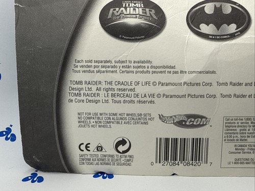 Hot Wheels- Tomb Raider Lara Croft & The Cradle of Life Action Pack Card Bent - Picture 14 of 14