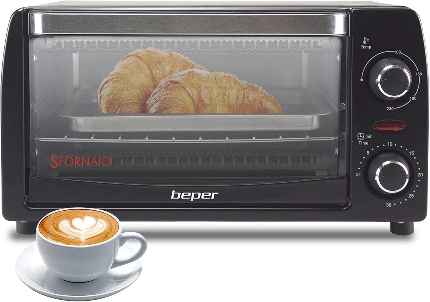 BEPER 90.882 Electric Oven 1050W 12L Quartz Heating Elements #Y98-1052
