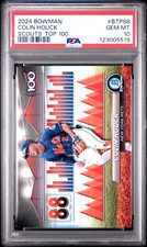 2024 BOWMAN BOWMAN SCOUTS' TOP 100 #BTP88 COLIN HOUCK PSA 10