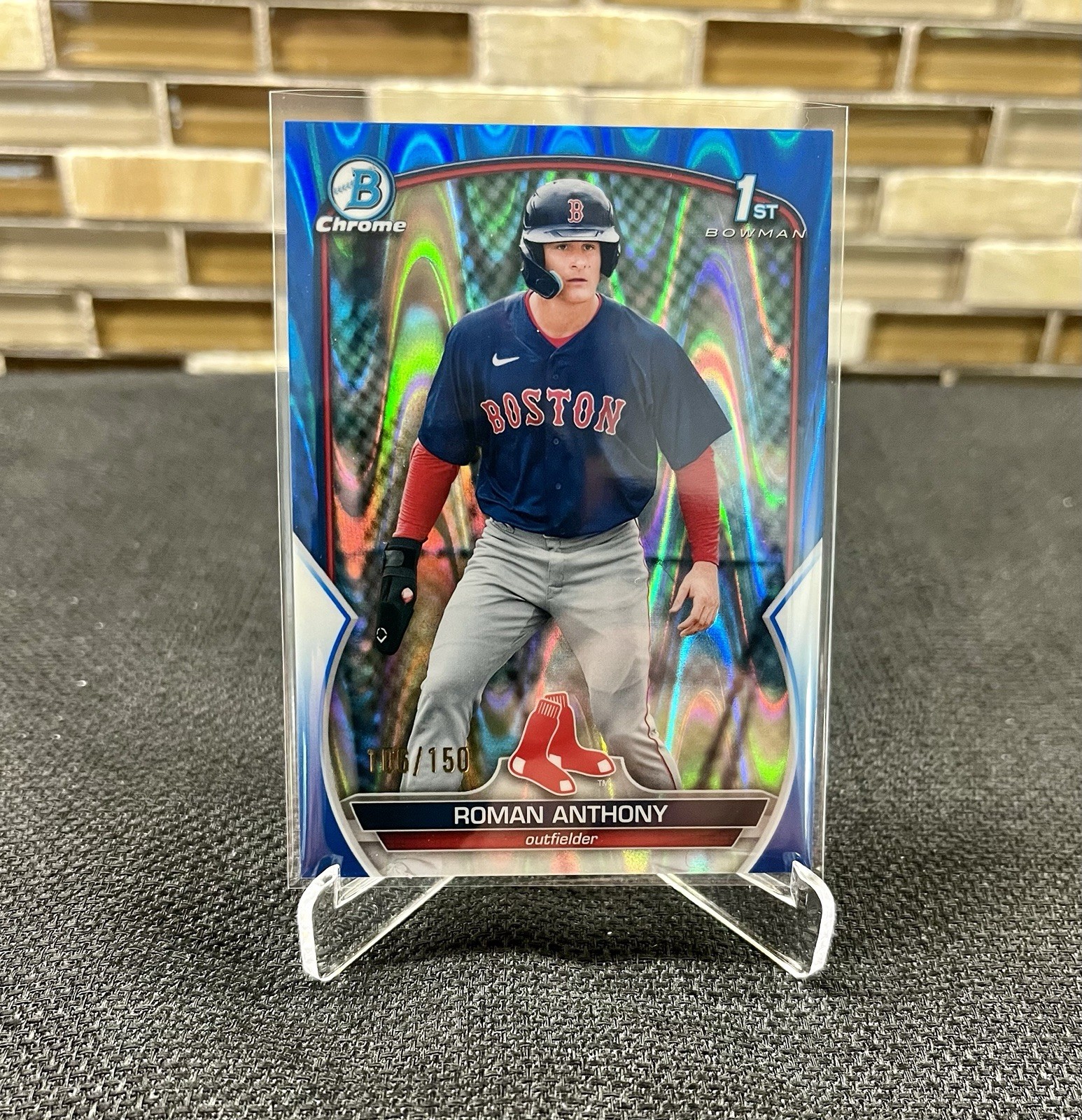 2023 Bowman - Chrome Prospects Roman Anthony #BCP-71 Blue RayWave Refractor /150