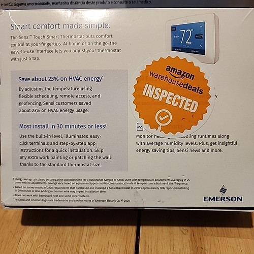 Emerson ST75WU Sensi Smart Thermostat Touchscreen  NEW Sealed - Picture 5 of 6