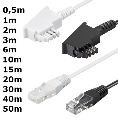 DSL Kabel für Fritz Easy Box Speedport VDSL Internet Modem Schwarz Weiß Router