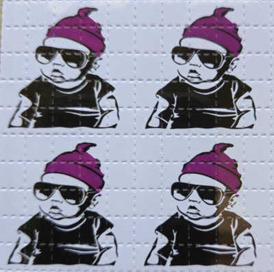 Hangover Baby Purple LSD Blotter Art Sheet 100 Tabs w/Extras (Read Description)