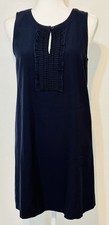 Theory Women Size 6 Navy Shift Wool Dress Career Closet Staple Minimalist 