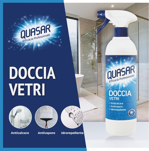 Quasar - Doccia Vetri - Anticalcare, Antivapore, Idrorepellente - 680 Ml - Imagen 2 de 6