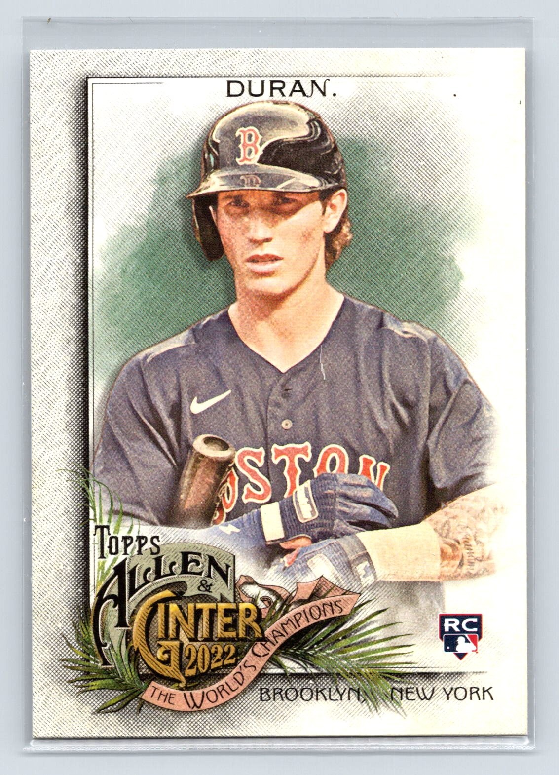 Jarren Duran 2022 Topps Allen & Ginter #110 Boston Red Sox RC 3-12