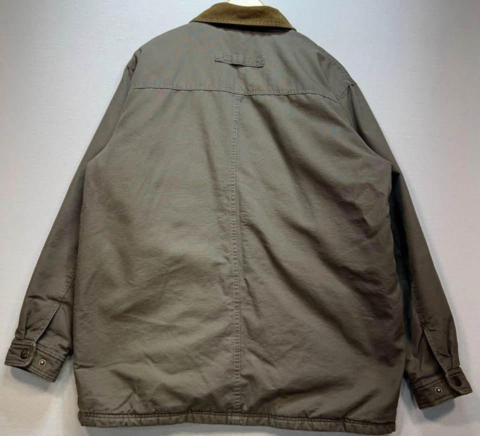 Jaqueta cardigã masculina Sonoma celeiro tamanho G marrom bronzeado colarinho de veludo - Imagem 2 de 4