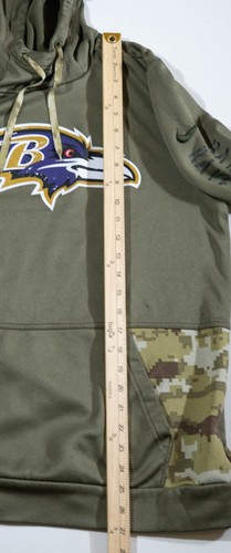 Baltimore Ravens Hoodie Mens S NFL Football Salute To Service Nike Therma Fit - Picture 5 of 19