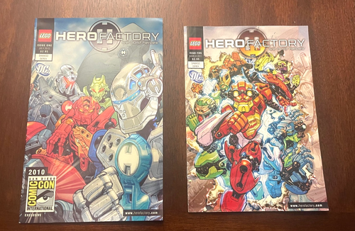 Lote HERO FACTORY 1 DC LEGO VARIANTE FOIL COMIC SDCC 2010 edición 1 y 5 - Imagen 1 de 2