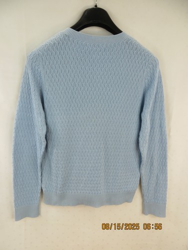 Maglione pullover maglia TALBOTS TG M 100% cotone Pima made Perù bambino blu testurizzato - Foto 6 di 21