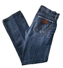 Wrangler Jeans Men's 31x34 Retro Relaxed Boot Blue Bootcut Cowboy Rodeo Western