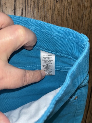 Denim & Co. Straight Leg Jeans Summer Teal Size 10 Stretch Inseam 30” NEW - Picture 7 of 11