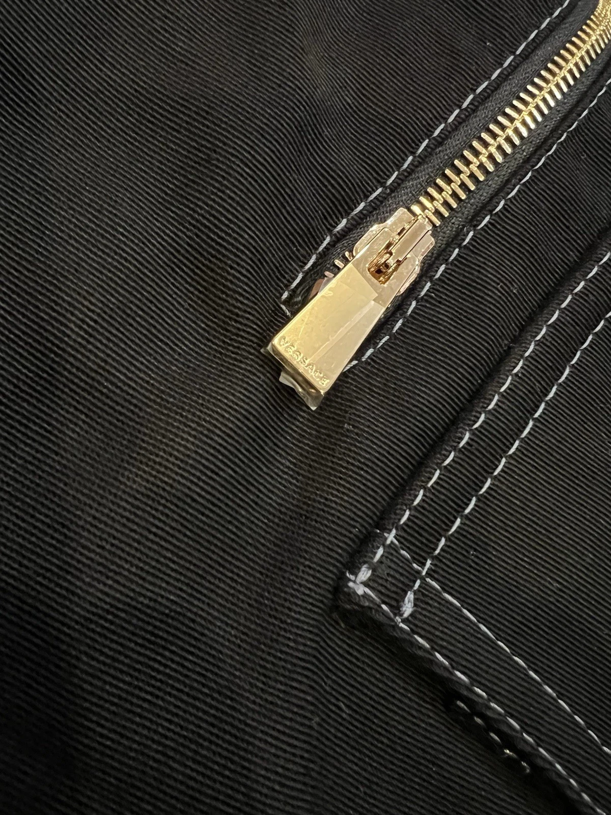 VERSACE ABBIGLIAMENTO Gabardine Single breasted Coat In Black Men Sz 54 $2825 image 7
