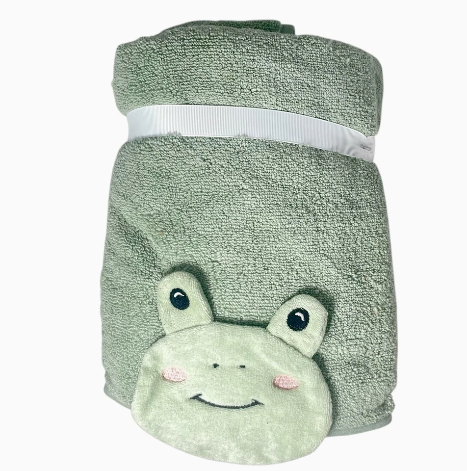 Juego de 2 Toallas de Mano Kassa Niños Verde Árbol Rana Bordado Terciopelo en Terry Foto 2 de 4