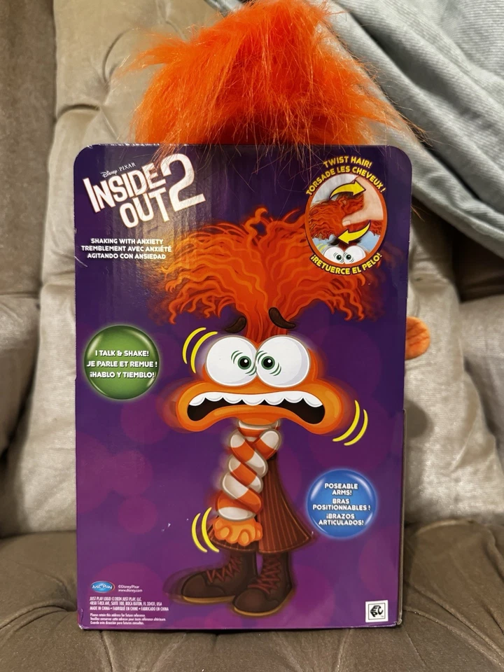 Disney. Pixar. Peluche Inside Out 2 Shaking With Ansiety Feature, de Just Play Foto 3 de 4