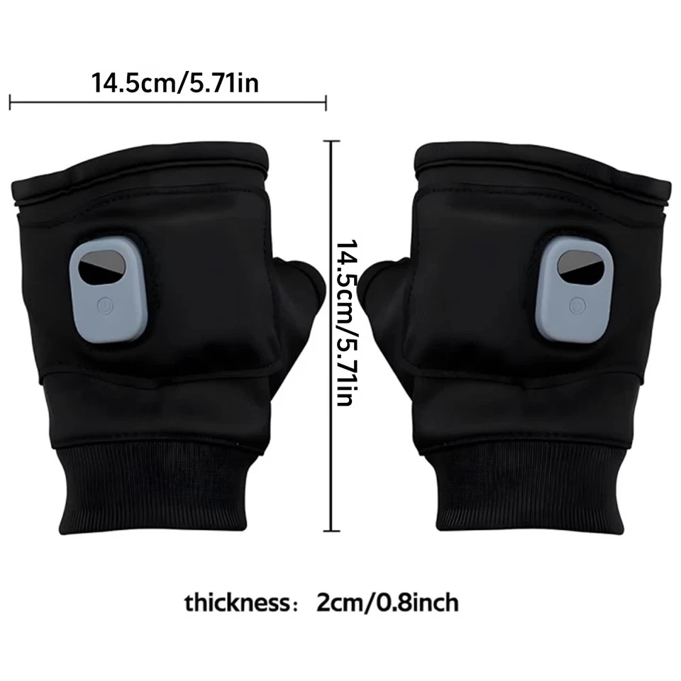 Guantes térmicos para mujer recargables, guantes térmicos recargables sin dedos Foto 4 de 4