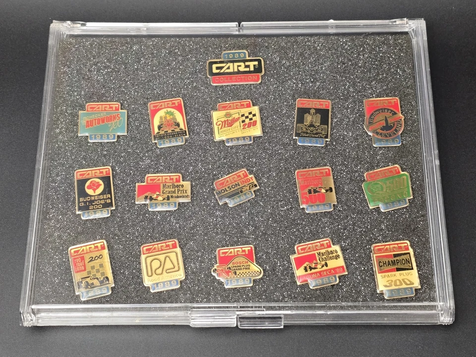 1989 CART Gold Collection Limited Edition Hat Pins Indy Car Racing Lot Of 16 Set - Image 3 of 4