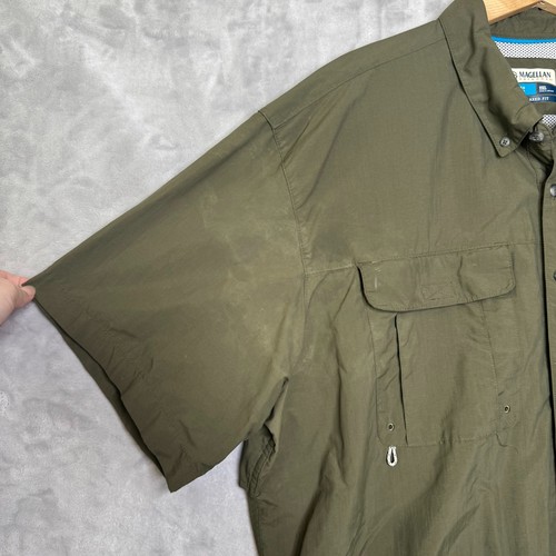 Magellan Outdoors Shirt Mens 2XL Green Short Sleeve Fish Gear Relaxed Fit Hike - Picture 4 of 12