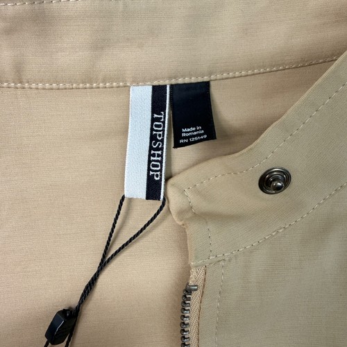 NEW TOPSHOP Women's Beige Lightweight COTTON Jacket UK 12 EUR 40 RRP £49 - Picture 12 of 15