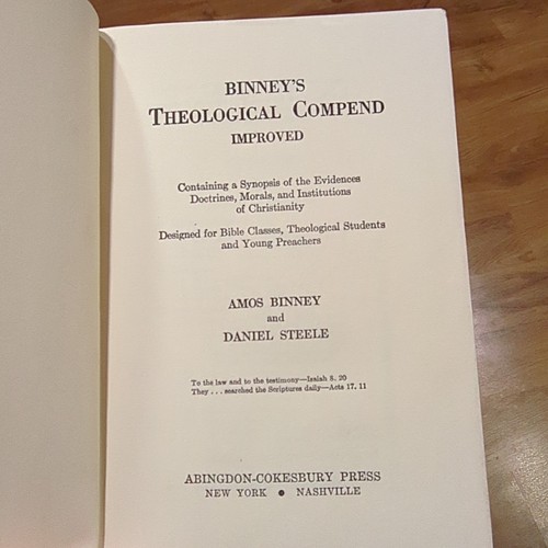 BINNEY'S THEOLOGICAL COMPEND IMPROVED - Amos Binney & Daniel Steele - 1902 - Imagen 4 de 6