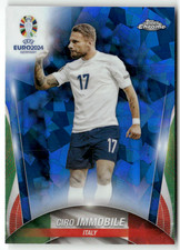 Topps 2024 Chrome UEFA Euro No. 139 Ciro Immobile Sapphire Refractor