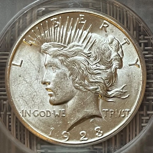 1923-S Peace dollar - ANACS graded MS-61