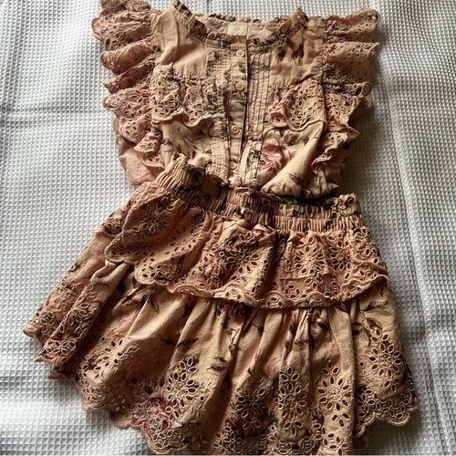 LOVESHACKFANCY X GAP 2 piece set skirt shirt Girls SIZE XS 4/5 - Picture 3 of 8