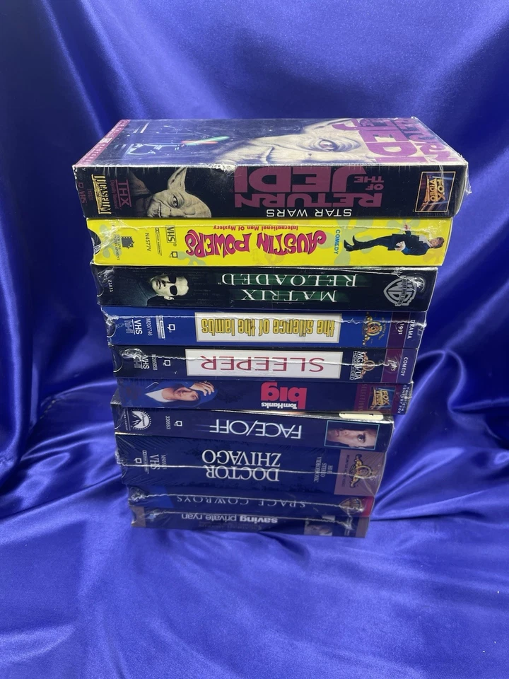 New Lot of 10 Sealed VHS Movies – Star Wars, Matrix, Saving Private Ryan, other Foto 3 de 4