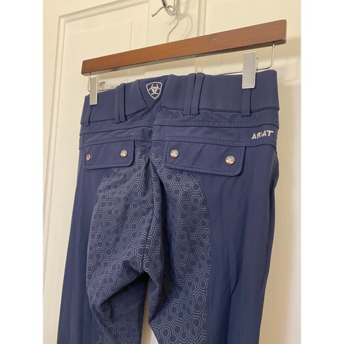 Ariat pro Tri Factor Grip Full Seat Breech riding pants womens 24 R navy blue - Picture 5 of 6