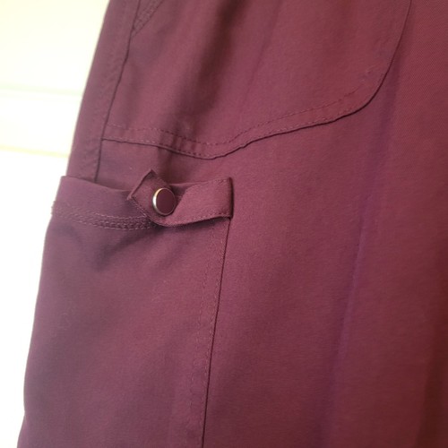 Med Couture Touch Women's 5-Pocket Cargo Scrub Jogger Pants Wine Medium 7710 - Picture 5 of 8