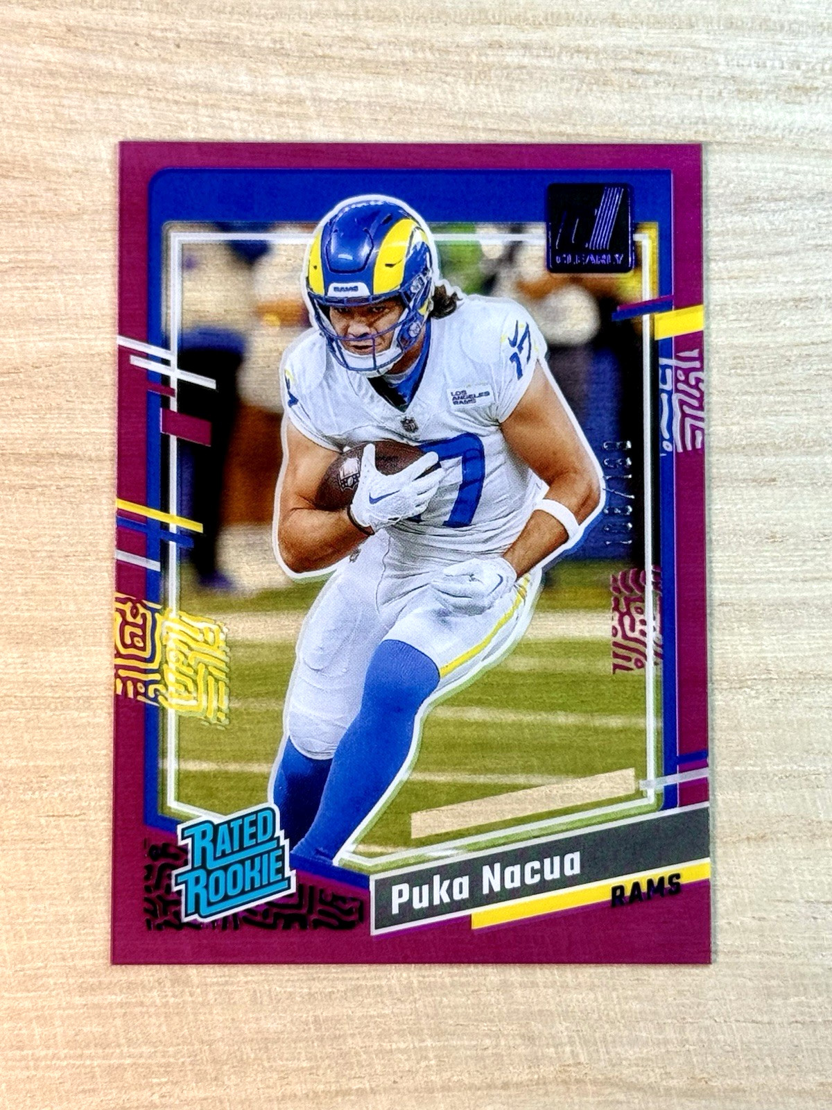 2023 Panini Clearly Donruss - Rated Rookie Puka Nacua #96 Purple /199 (RC)