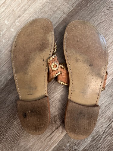 Jack Rodger’s cork tan flip flop sandals - Picture 2 of 6
