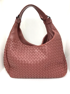 sac à bandoulière hobo en cuir nappa rose Bottega Veneta Intrecciato 29564... - Photo 1/4