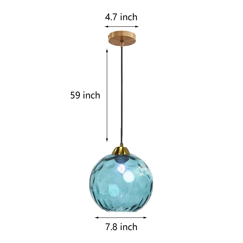 Lámparas colgantes globo de vidrio naranja de 7,8 pulgadas accesorios E26 moderna granja... Foto 2 de 4