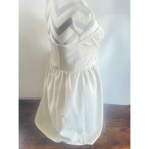 Mini Vestido Bustier Sin Tirantes Mirando a las Estrellas Fiesta Boho Glamour Crema Beige-Talla M - Imagen 22 de 22