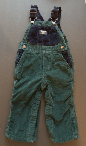 Tuta OshKosh taglia 12 mesi verde scuro + blu velluto a coste pantaloni a scatto 2024