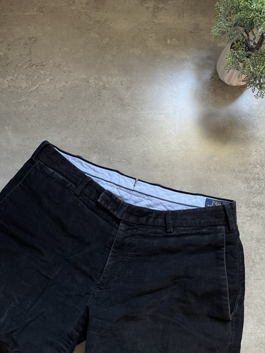 Polo Ralph Lauren Mens Preppy Fit Black Corduroy Pants Size 32 - Picture 4 of 13
