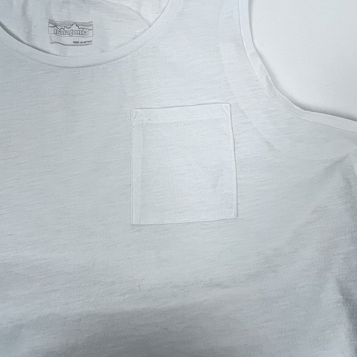 Patagonia Damen Ogranic Baumwollmischung weiß Tasche Tank Top Gr. L; Activewear - Bild 6 von 12