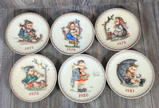 Hummel Annual Collector s Plates 6 Lot 1975, 1976, 1978-1981 Goebel Hand-Painted