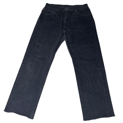 Vintage 90s Levis 505 Jeans Men's 30x27* Black Regular Fit Straight Leg USA Made - Picture 2 of 11
