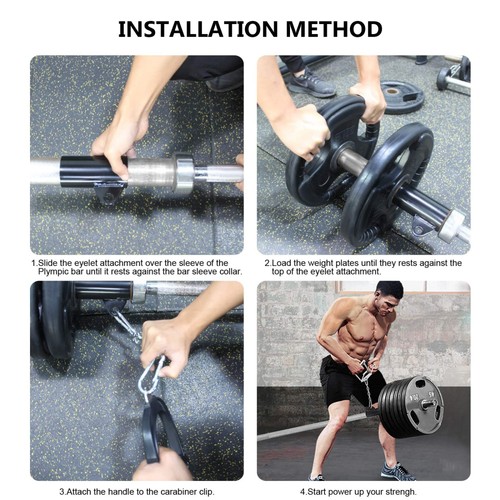 Gürtel Kniebeuge Befestigung Fitnessgerät Rudern Langhantel Einsatz T-Bar Sleeve Zubehör - Bild 10 von 12